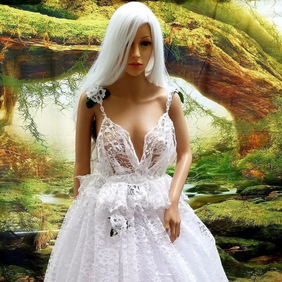 EDEN White Lace Garden Wedding Ballgown Set